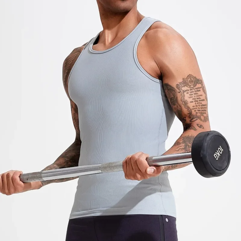 Men's Fitness Vest Tank Jogging Gym Sleeveless Vest Male Basketball Clothing Training Sweatshirt Running Sportswear Bodybuilding