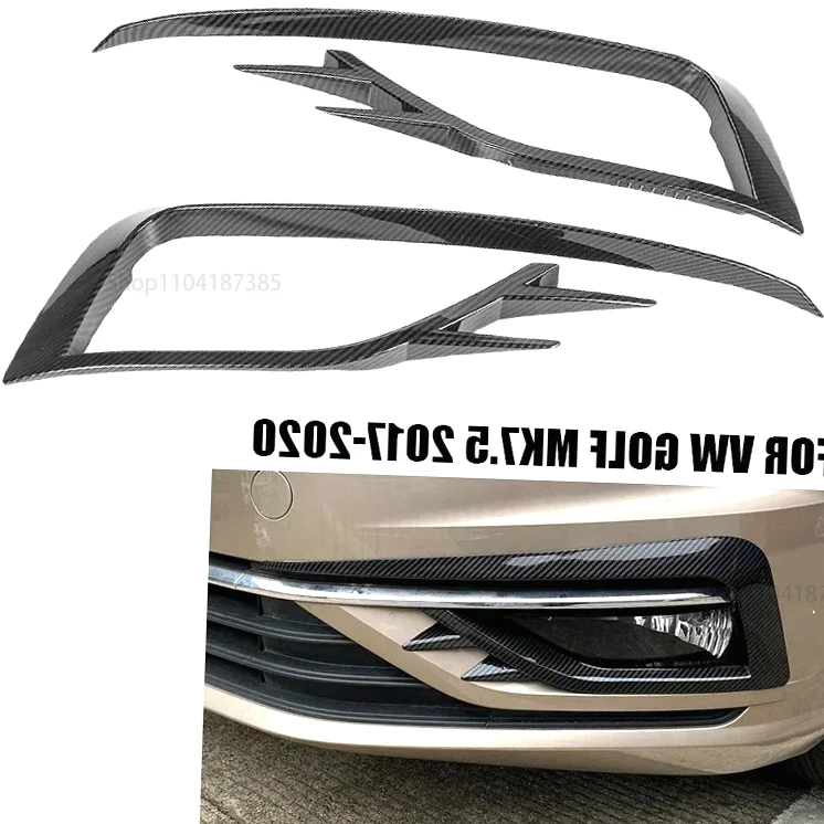 

For Volkswagen Accessories Golf MK7.5 Front Fog Lamp Eyebrow Frame Wind Knife Cover Fog Lamp Frame Decoration Kit 2017-2019