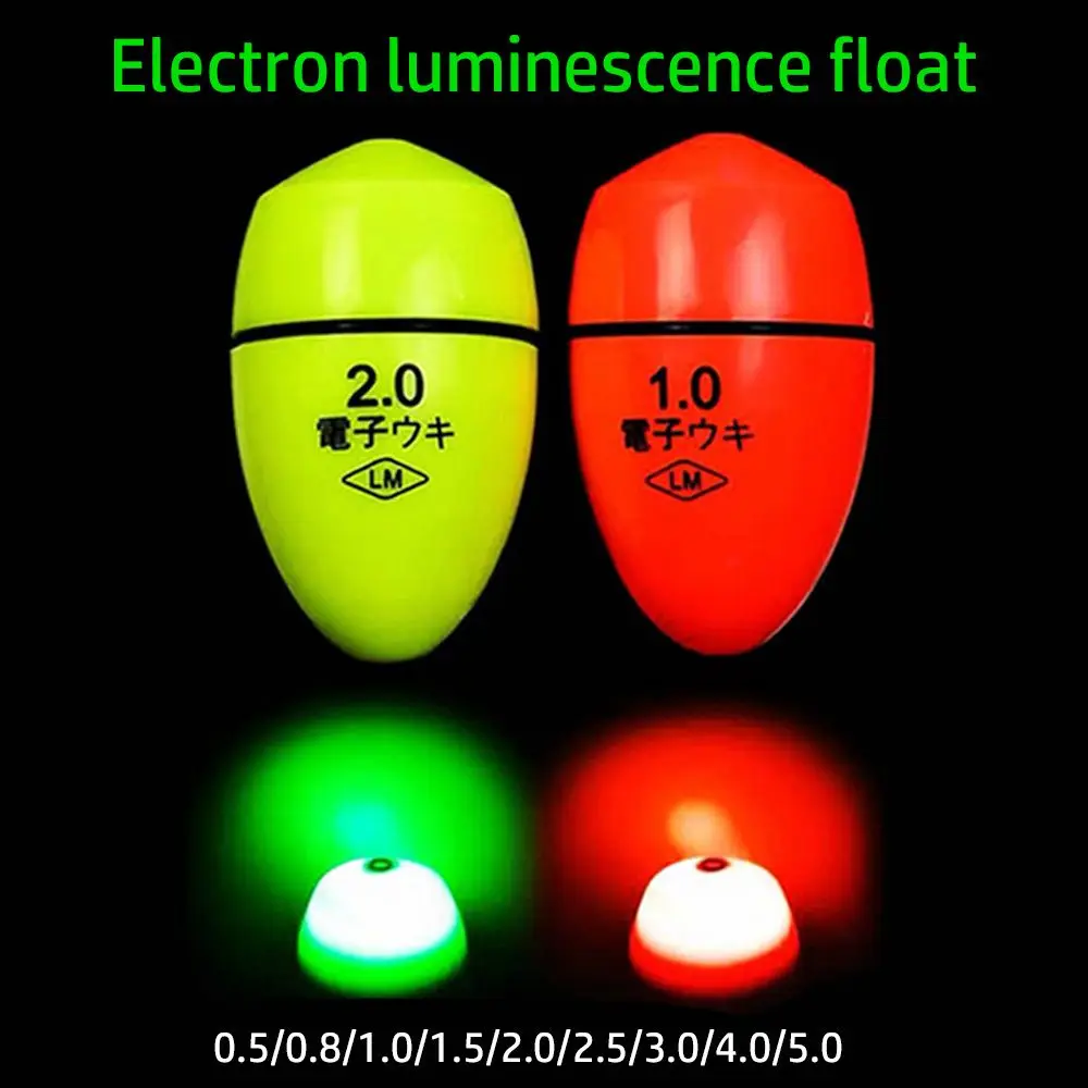 0.5/0.8/1.0/1.5/2.0/2.5/3.0/4.0/5.0 Electronic Float Red Green Rocky Fishing Float Luminous Float Night Sea Fishing Accessories