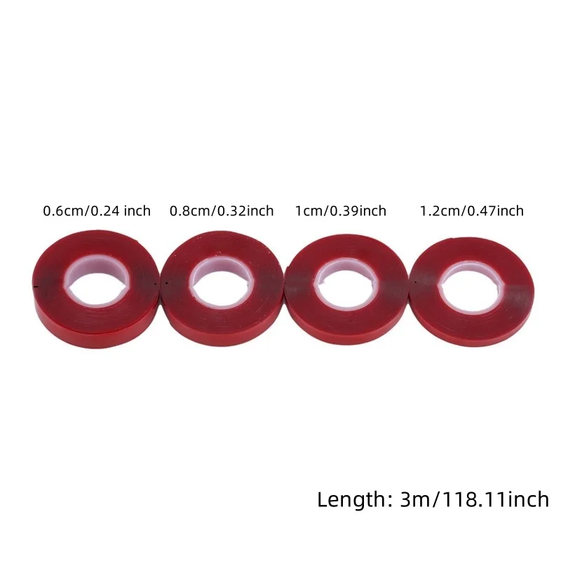 3M pita perekat dua sisi permanen, pita perekat transparan kuat permanen, aksesori penata mobil