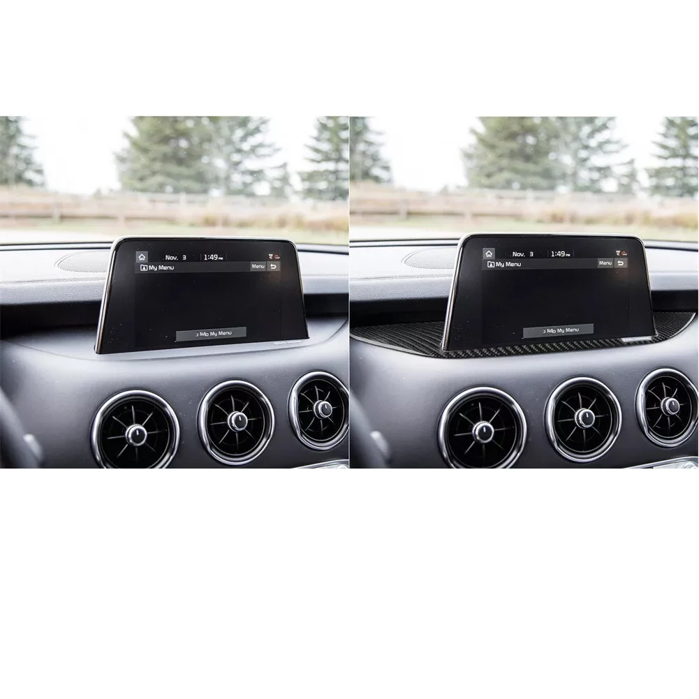 세련되고 스포티한 터치 탄소 섬유 대시보드 커버 8인치 네비게이션 커버 견고하고 긁힘 방지 향상된 외관