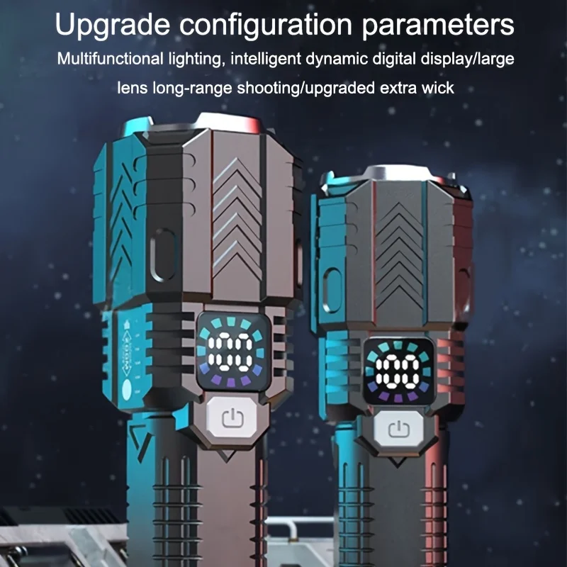 عالية الطاقة 2000LM مصباح ليد جيب المدمج في بطارية USB قابلة للشحن ضوء قوي التكتيكية الشعلة في الهواء الطلق التخييم التنزه فانوس #3