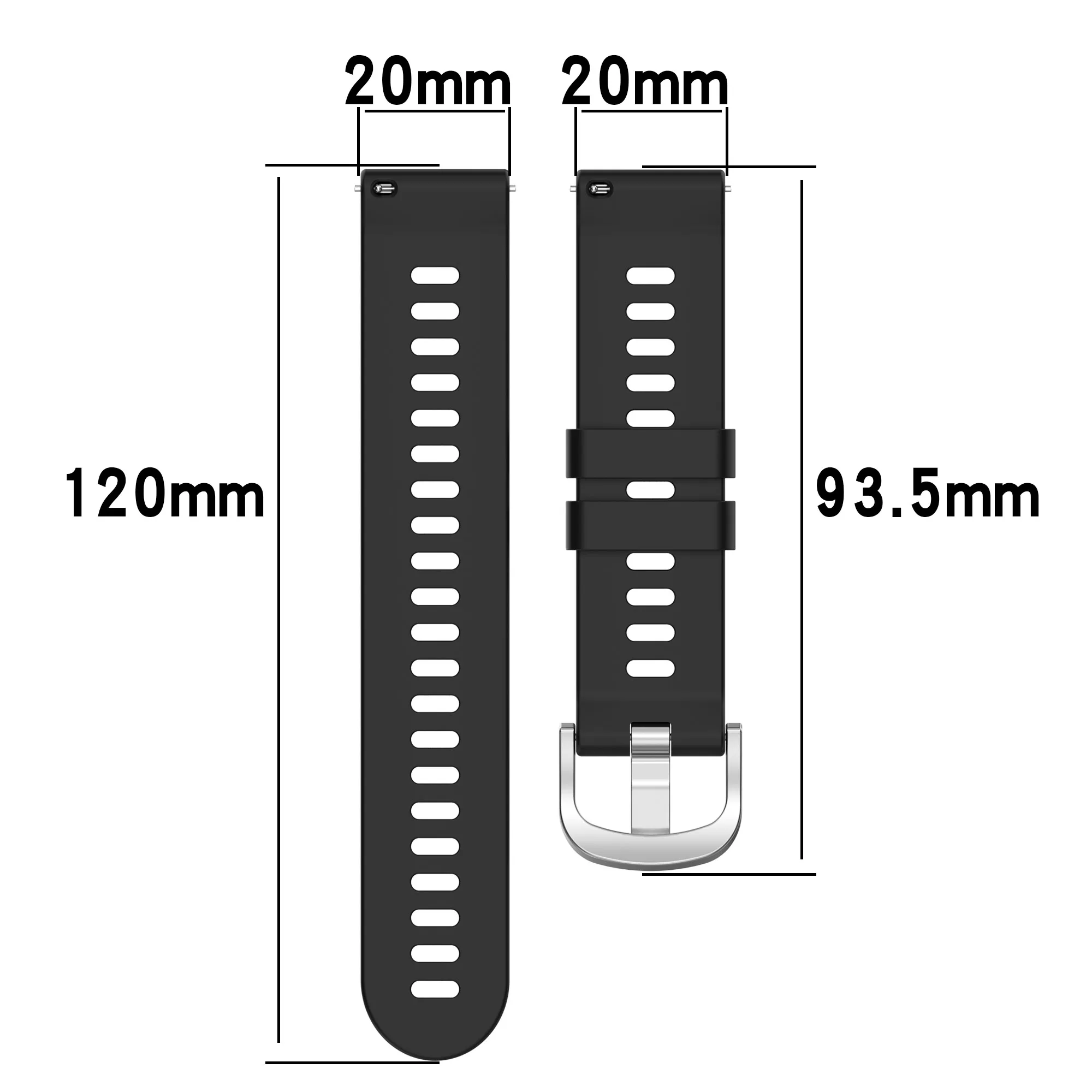 Silicone 20mm Watchband For Garmin D2 Air X10 Vivoactive 5 3 Strap Wristband For Xiaomi Watch S3 S2 S1 Band 22mm 18mm Bracelet