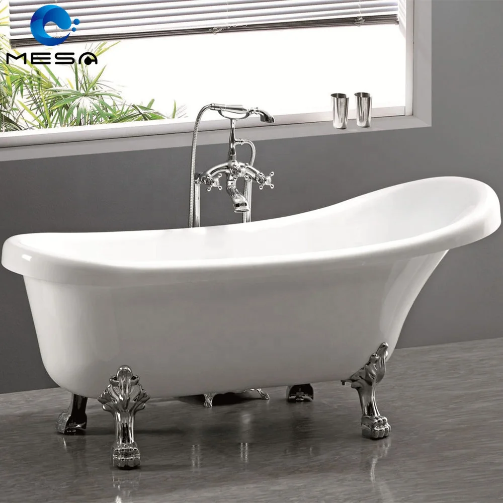 Cheap Corner White Or Red Acrylic Tubs Deep Soaking Clawfoot Freestanding Bathtub For Sale