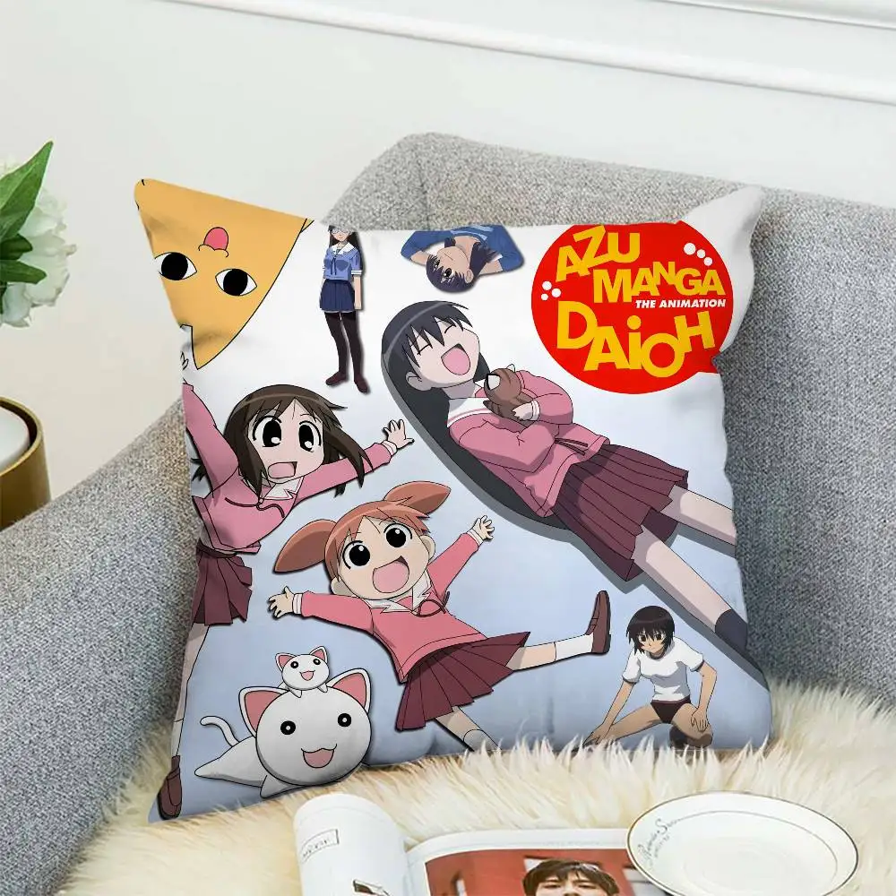 Azumanga Daioh كيس وسادة على الوجهين الطباعة غطاء الوسادة 45x45 الوسائد الزخرفية أريكة ديكور المنزل المخدة الناعمة