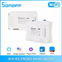 SONOFF 4CH R3/ 4CH PRO R3 4 Gang Wifi Smart Switch DIY RF Switch Module APP Remote Switch Wireless Smart Home Works Alexa Google
