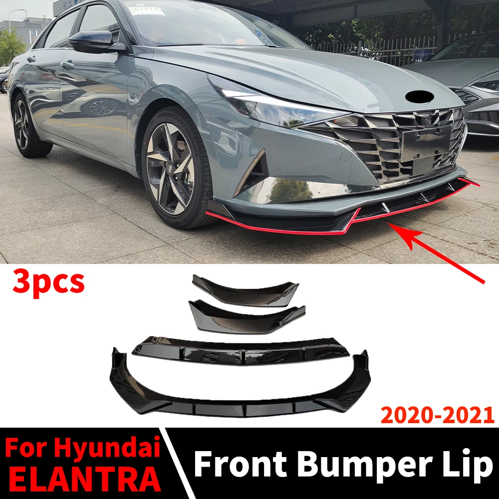 

For Hyundai Elantra CN7 2020 2021 2022 Decoration Parts Front Bumper Lip Chin Air Dam Splitter Tuning Accessories