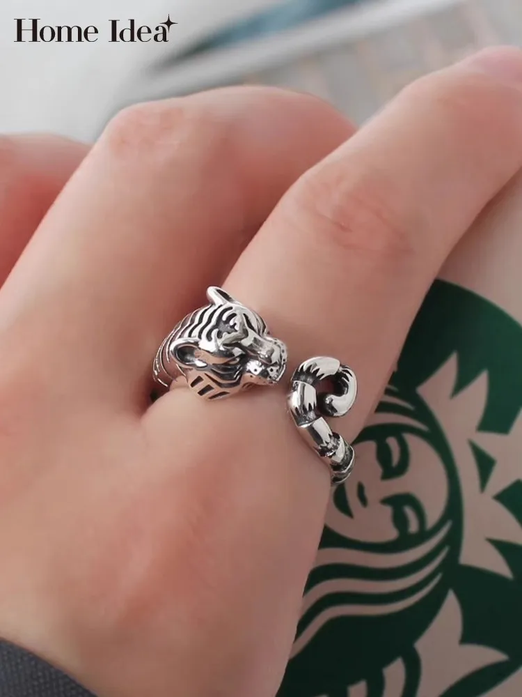 

Vintage Women Personality Ring Open Design New Fine Jewelry 925 Sterling Silver Rings Ladies Party Accessories Birthday Gift