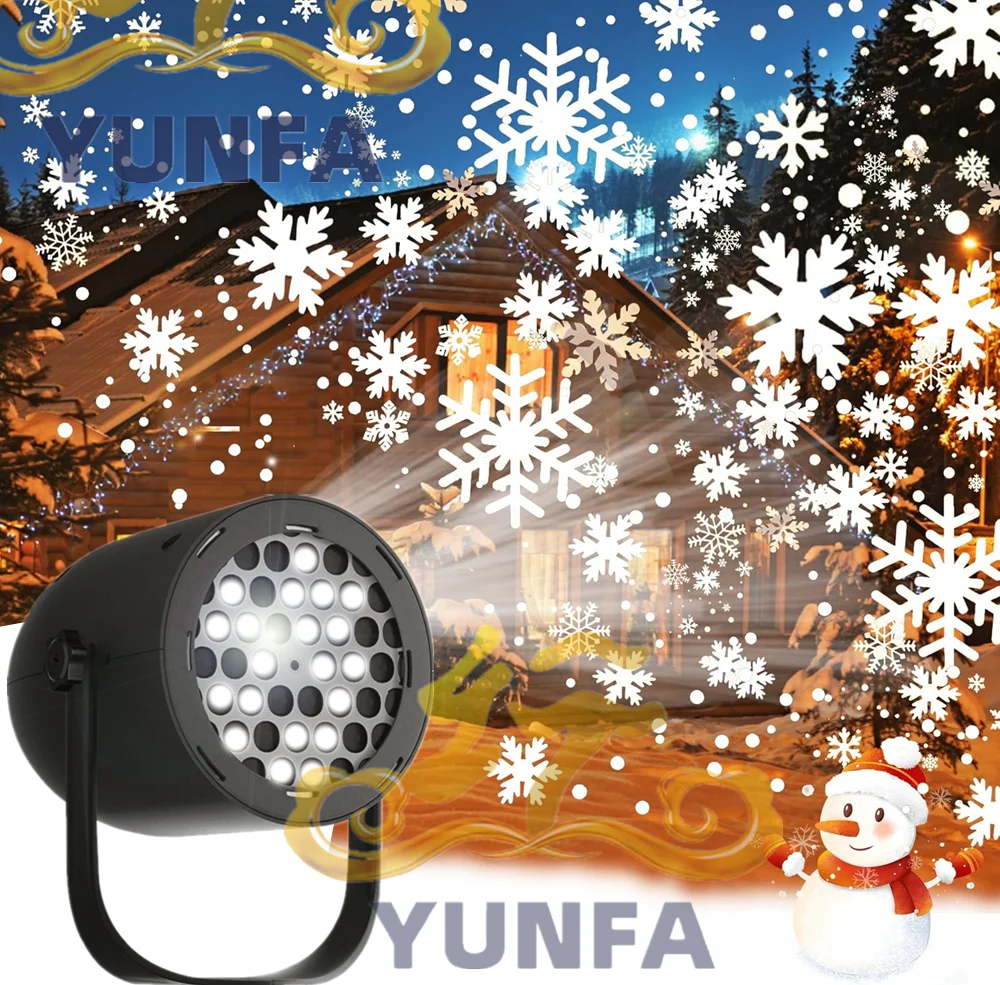 Led عيد الميلاد ندفة الثلج ضوء الإسقاط ، Usb بالطاقة مصباح الإسقاط ، جو ضوء الإسقاط ، مرحلة عيد الميلاد الطرف الديكور