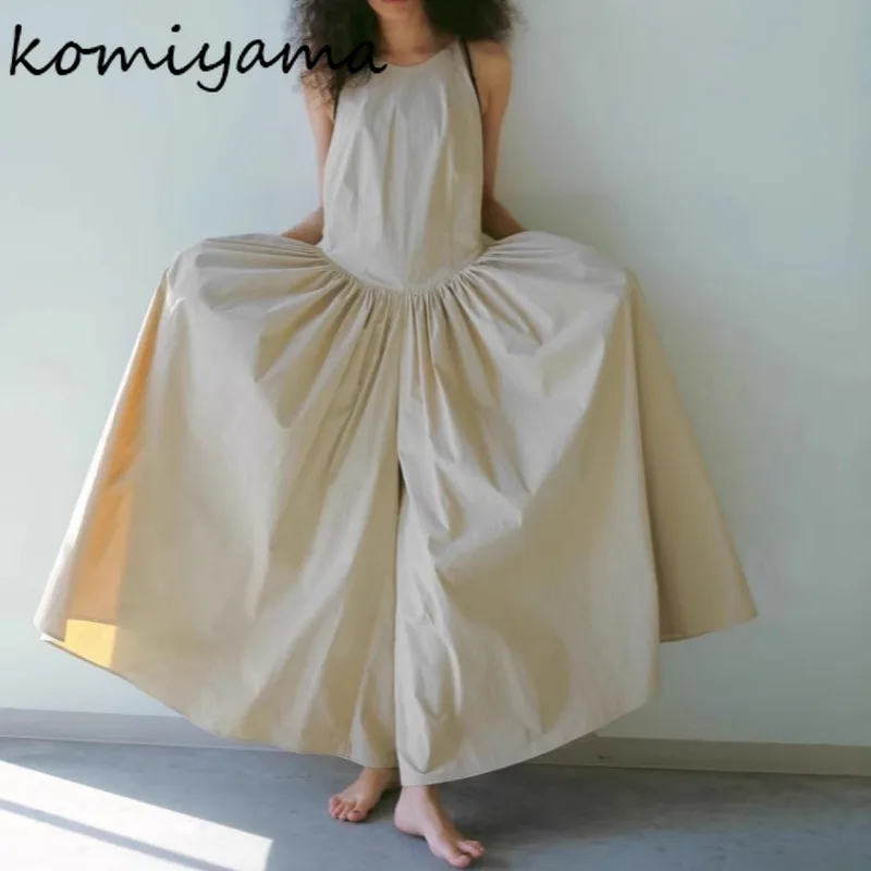 

Japan Sexy Backless Vestidos Holiday Beach Lazy Style Dress High Waist Dresses 2025 Summer New Vestido O-neck Ropa Mujer