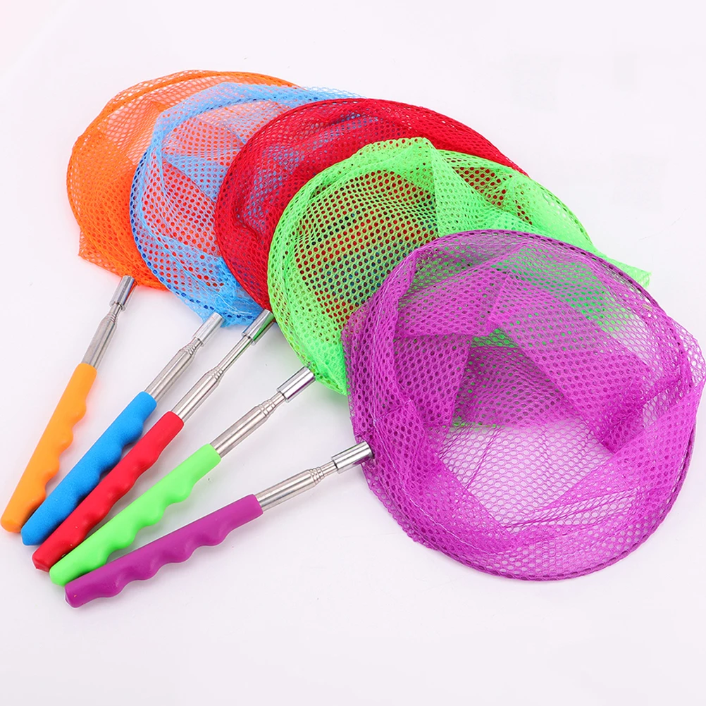 

3pcs Fishing Net for Kids Durable Mesh Alloy Handle Retractable Bug Catcher Outdoor Insect Net Telescopic Pond