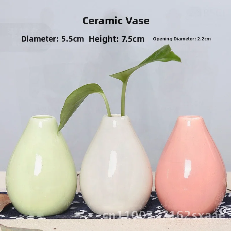 

Ins Style Ceramic Vase Creative Small Diameter Flower Arrangement Ornament for Living Room Modern Simple Artistic Personality