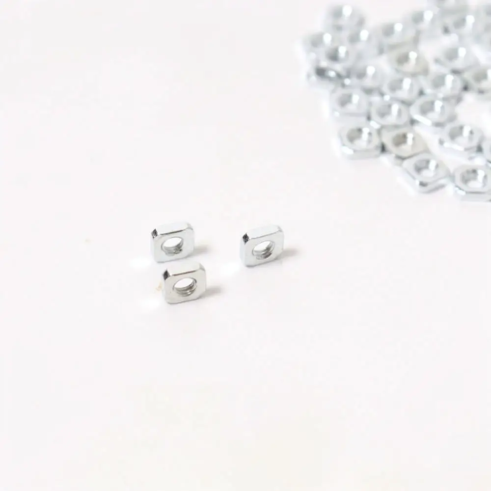 For For Prusa MK3S MK3S Plus 3D Printer Spare Components M3 Square Nut Carbon Steel Zinc Plated Thin Mounting Hardware