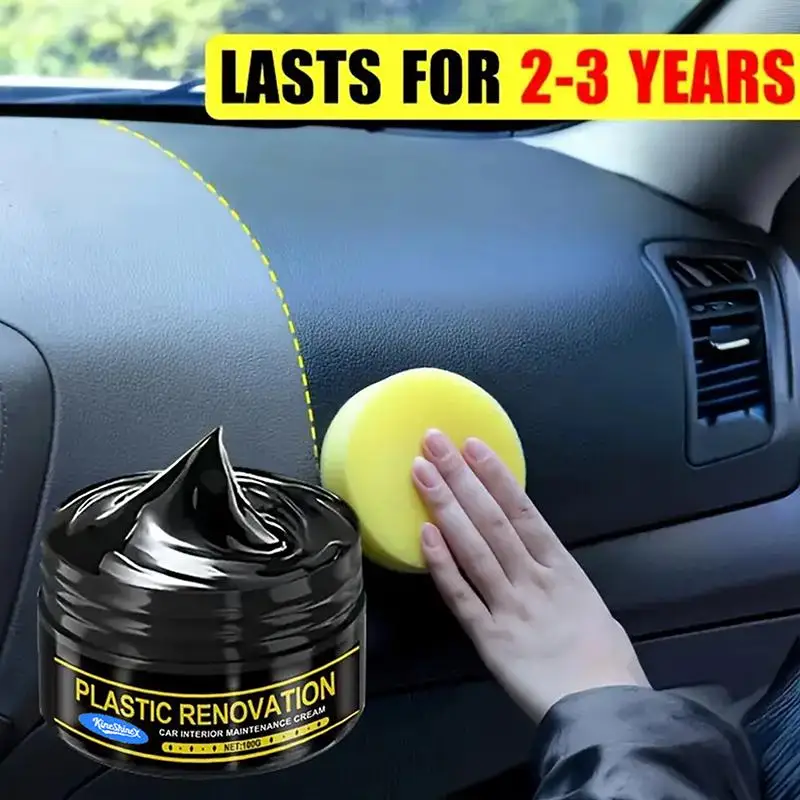 Auto Leather Plastic Refurbishment Cream 120ml Car Interior Restorer Wax Anti Scratch  for Seats Dashboards