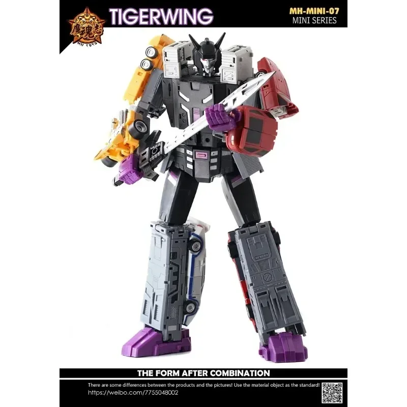 

In Stock Transformation 5IN1 MHZ MH-MINI-07 TOYS TIGERWING Motormaster Menasor Breakdown Wildrider Figure Action Leisure Good