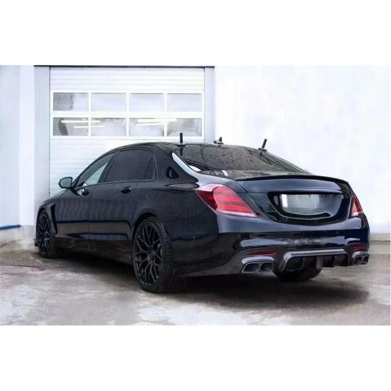 

For Mercedes-Benz S-Class W222 S63 S65 B Style Carbon Fiber Rear Diffuser Exhaust