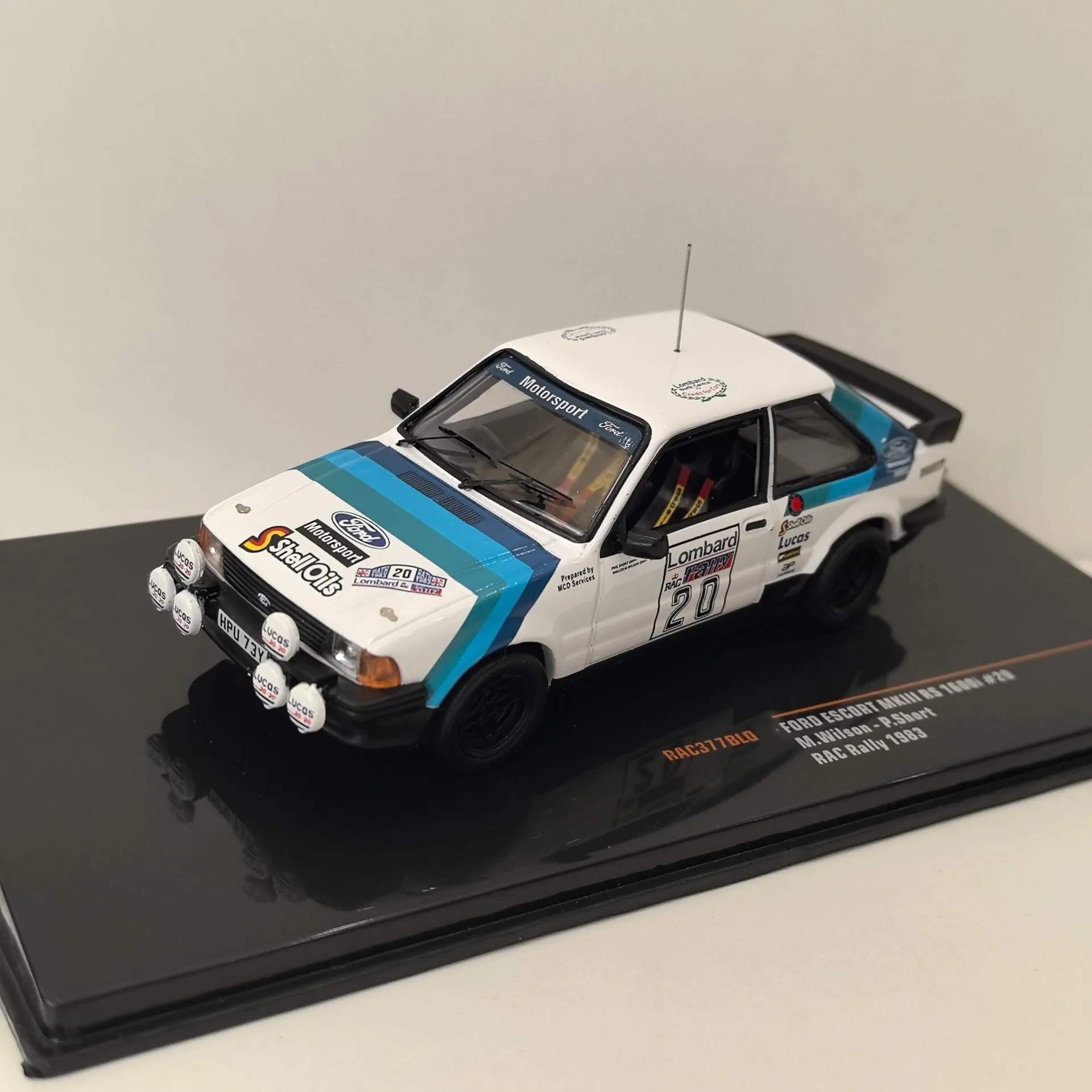 

Diecast IXO 1/43 Scale FORD ESCORT MKIII RS 1600i #20 1983 Ford Racing Alloy Car Model Collectible Toy Gift Souvenir Display