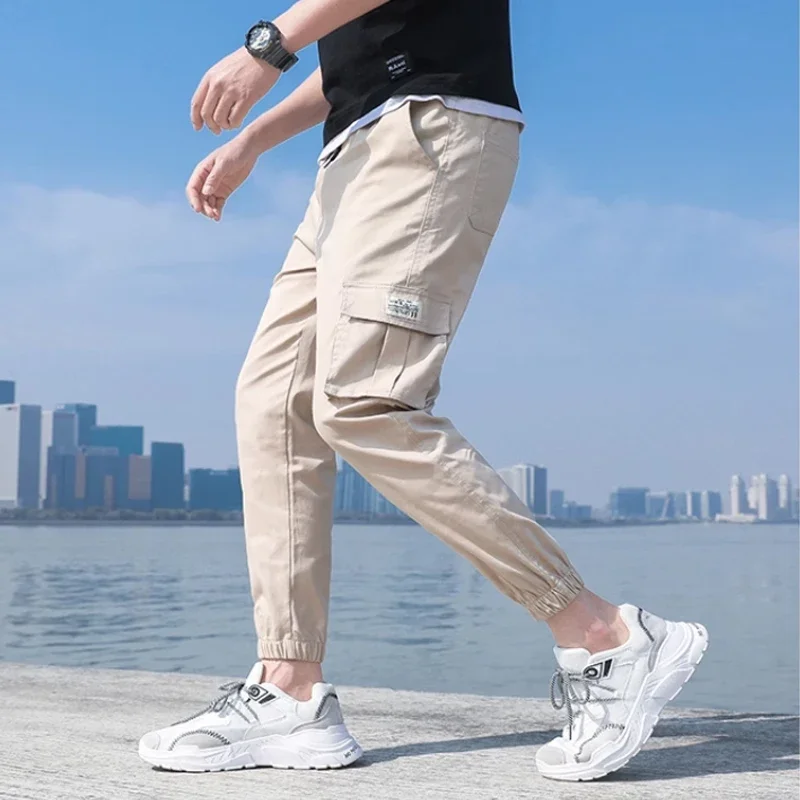 

Sports pants men's leg tied men's pants 2024 new men's casual pants winter with fleece sweatpants men's spring and autumn styles