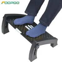 Foot Rest for Under Desk, Foot Stool - 6 Height Adjustable with Massage Surface and Roller for Home Office Car, All Ages Unisex