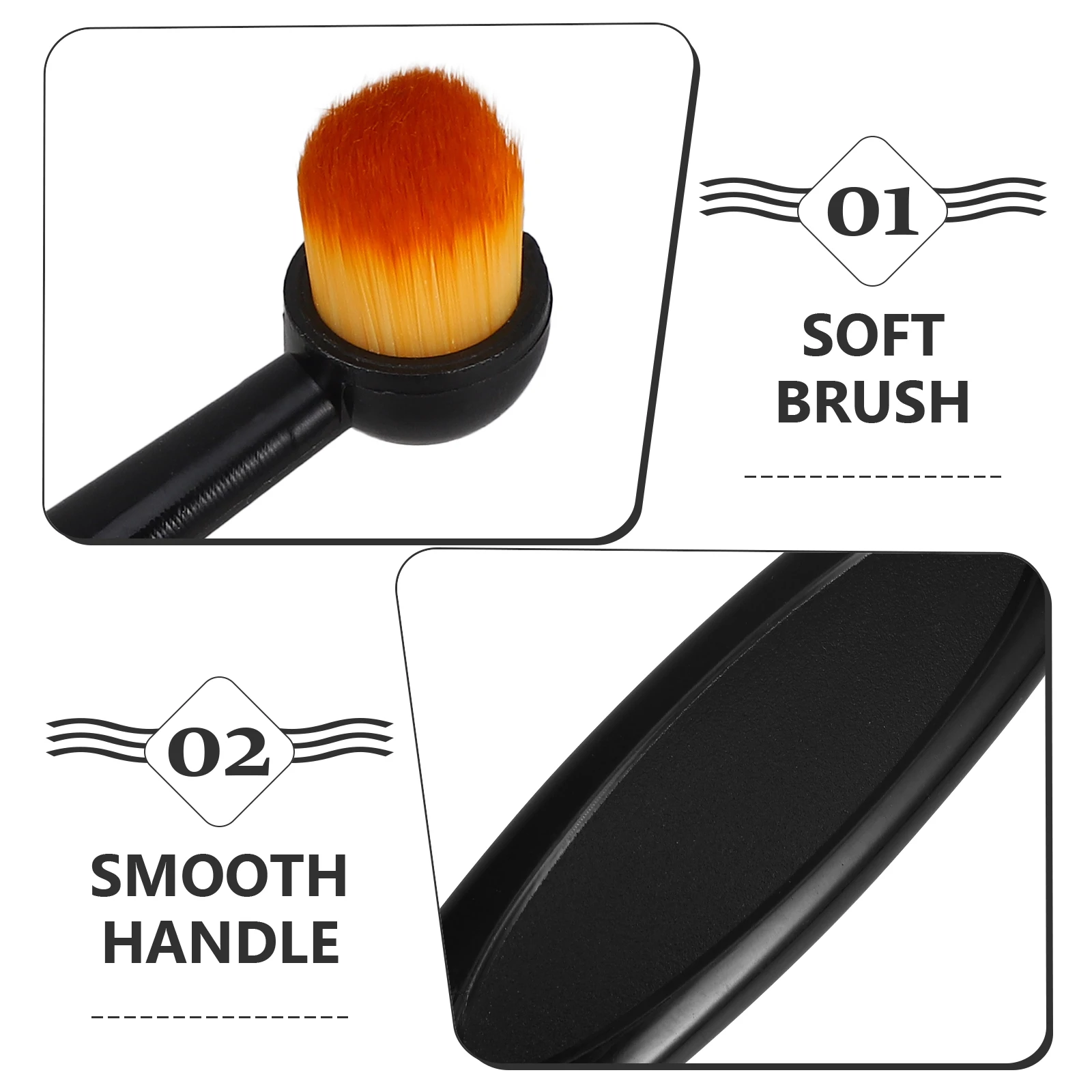 

5pcs Black Handle Soft Bristle Mini Ink Blending Brush Set - Small Craft Brushes for Card Making, Ink/Watercolor Drawing