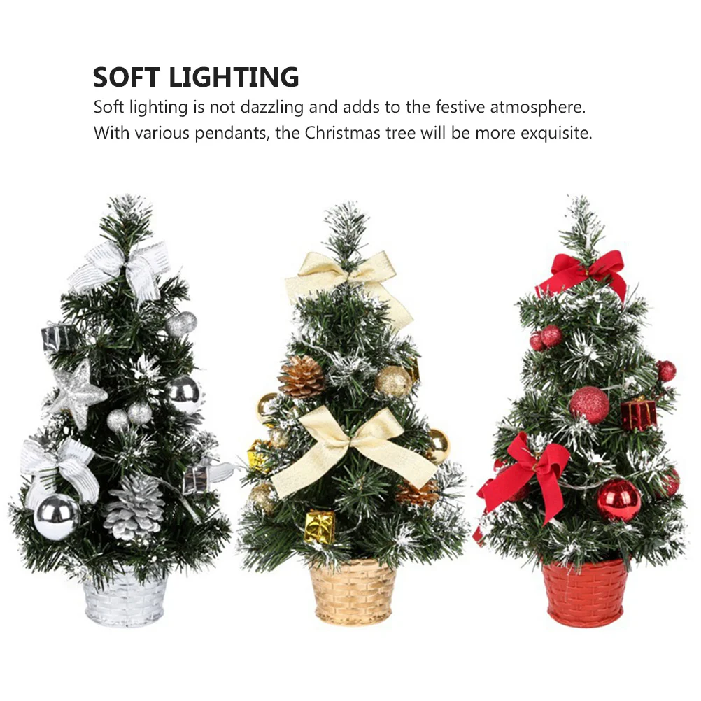 

1Pcs Mini Christmas Tree Decorative Light Scene Prop 40cm Soft Lighting Powered Christmas Decoration