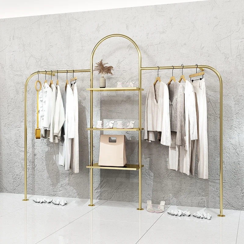 Factory Supply Discount Price Clothing Store Display Stand Clothing Rack Stainless Steel Clothes Rack For Clothing Store