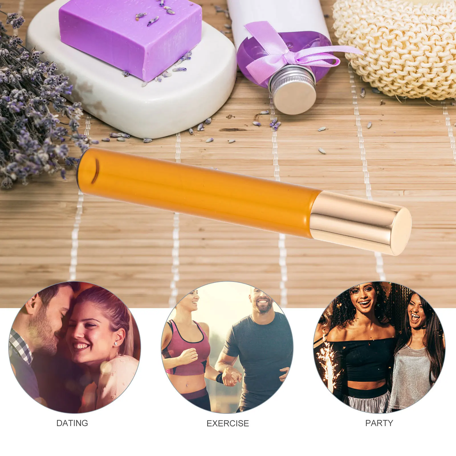 

12Pcs Glass Packaging Bottle Roll on Bottles for Oils Refillable Essential Oil Roller Bottles Portable Travel Accessories