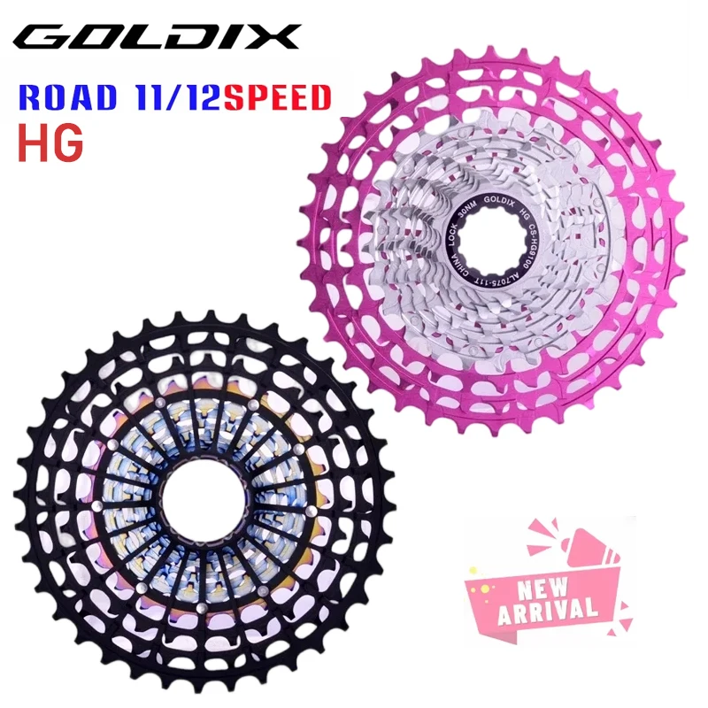 

GOLDIX Ultralight Road Bike Freewheel 11/12 Speed 28-36T CNC Hollow HG Structure Freewheel 11/12v Speed Bicycle Chain Wheel