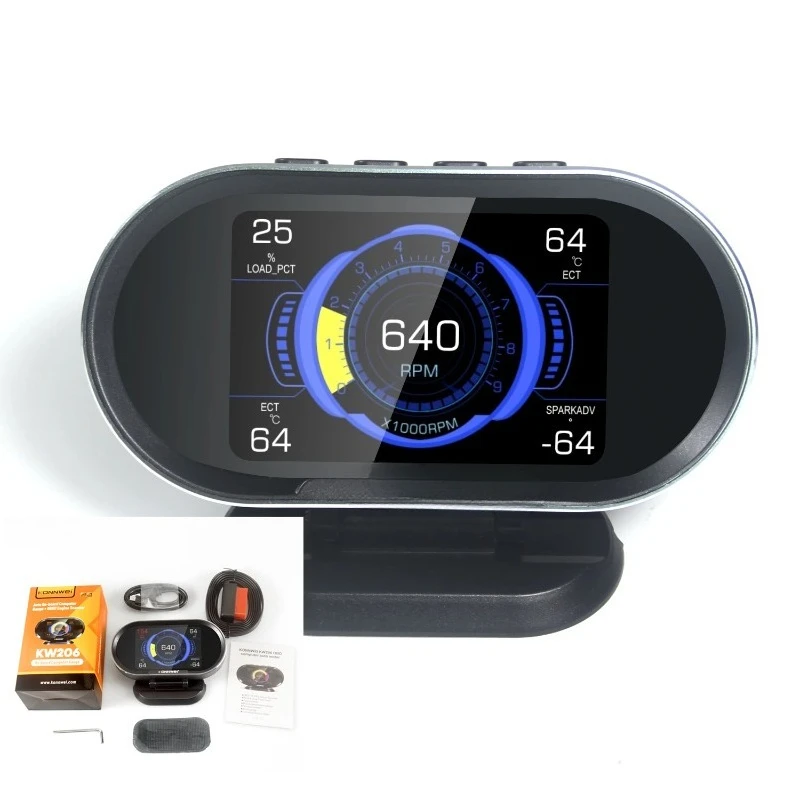

General Motors head-up display digital speedometer and acceleration test brake test overspeed alarm TFT LCD display