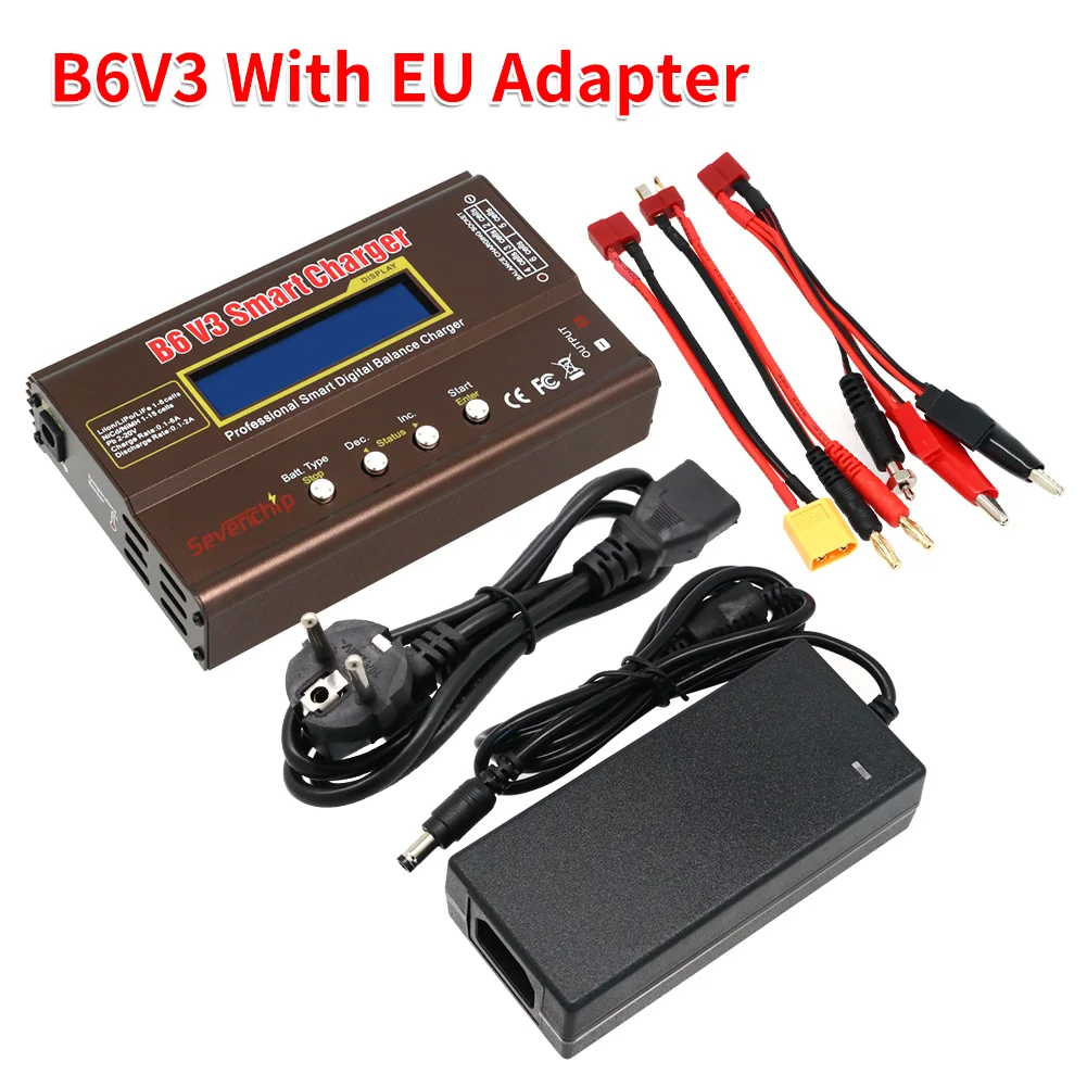 iMAX B6 V3 80W 6A Battery Charger LiHv Lipo NiMh Li-ion Ni-Cd Digital RC Charger Lipro Balance Charger Discharger 12V 5A Adapter image 3