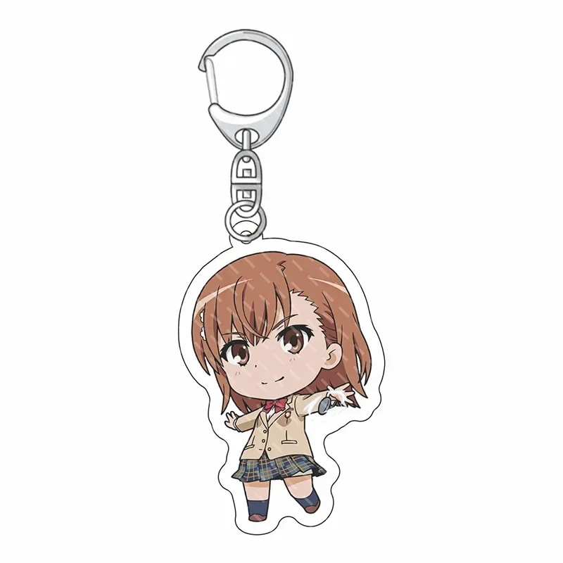 

Anime A Certain Magical Index Keychain Kamijou Touma Index Misaka Mikoto Key Chain Car Backpack Pendant Gifts