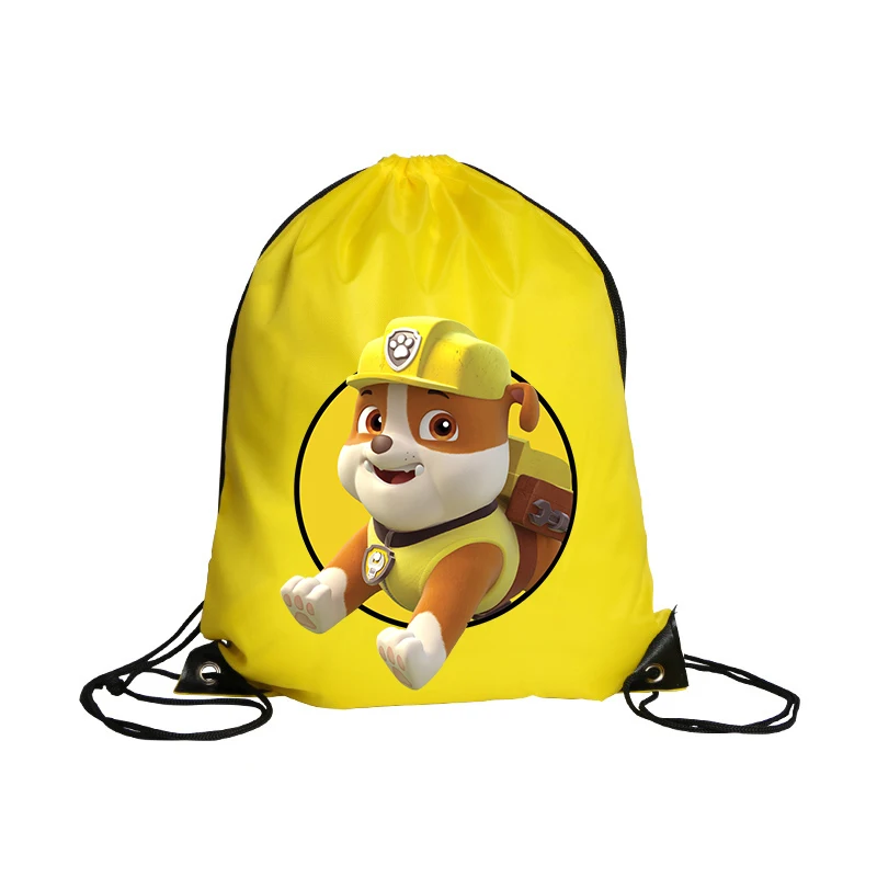 Paws Patrols Skye Chases Drawstring Bundle Pocket Bag Cartoon Sports Waterproof Backpack Anime Terylene Basketball Bags New Gift