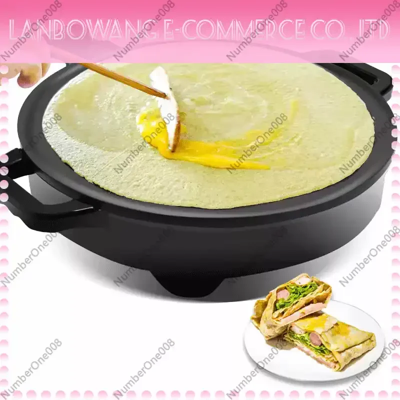 16 Inch 1350W Electric Crepe Maker, Non-Stick Griddle for Pancake Injera Mogogo Mitad, Commercial Home Use