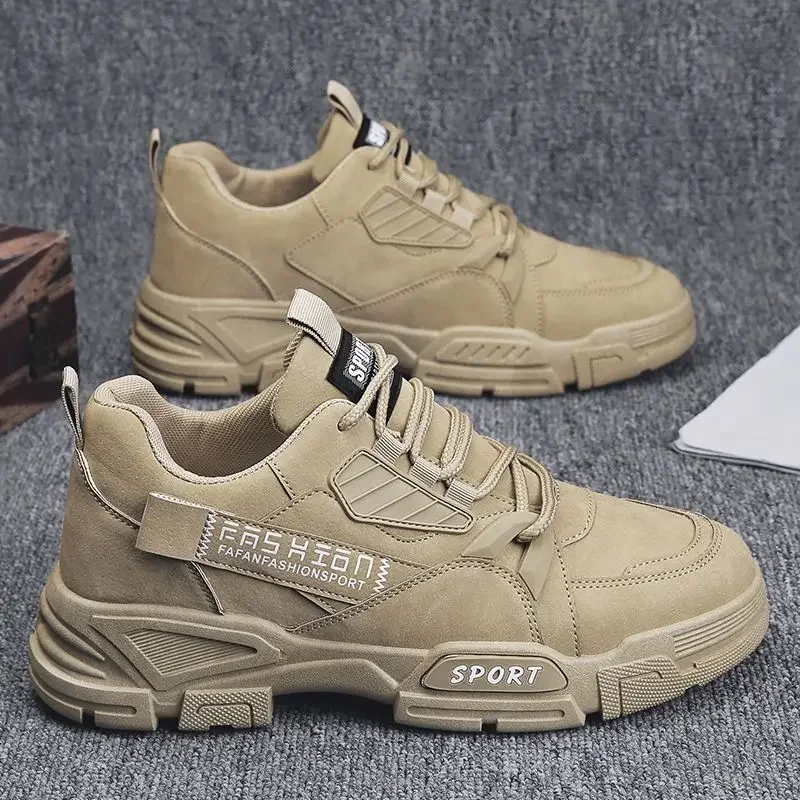 

Men's Sneakers Waterproof Work Boots Workwear Shoes Thick Soled Plush Cold Resistant Lace Up Anti Slip Cotton Shoes 2025