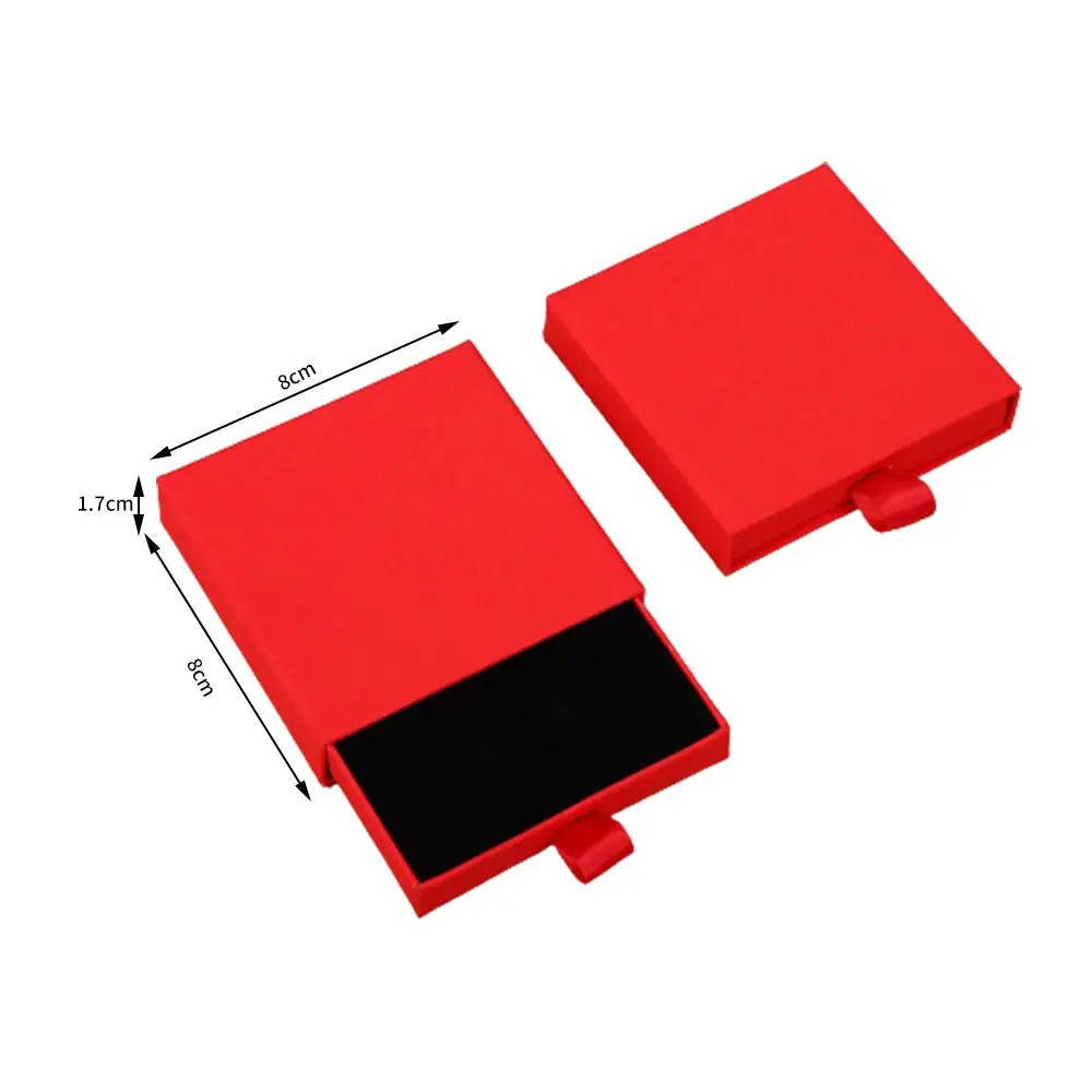 1pc dicke Kraft papier Schublade Schmucks cha tulle Gruß karte für Halskette Armband Ring Geschenk Vitrine Verpackungs schachteln Pappe – Detail 7