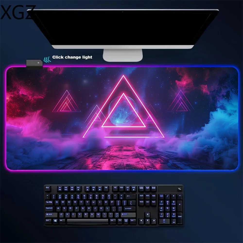 RGB 12 kinds of LED light gaming mouse pad large table pad suitable for players gaming e-sports anti-slip computer accessories