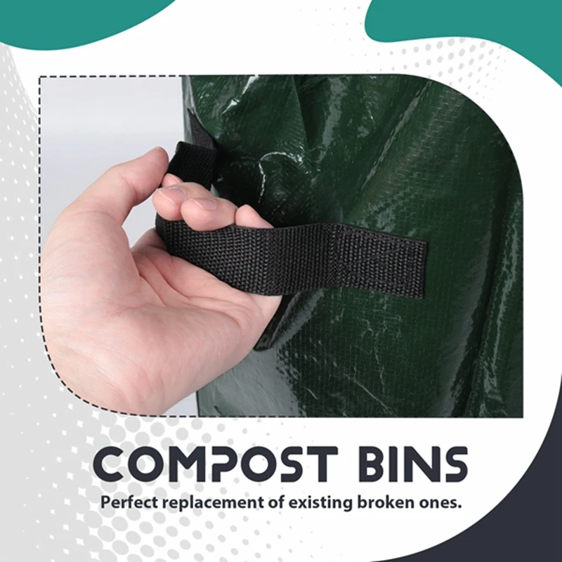 Collapsible Compost Bin,Yard Waste Bag, Reusable Heavy Duty Garden Leaf Waste Bag Yard Compost Bin Composting Fruit