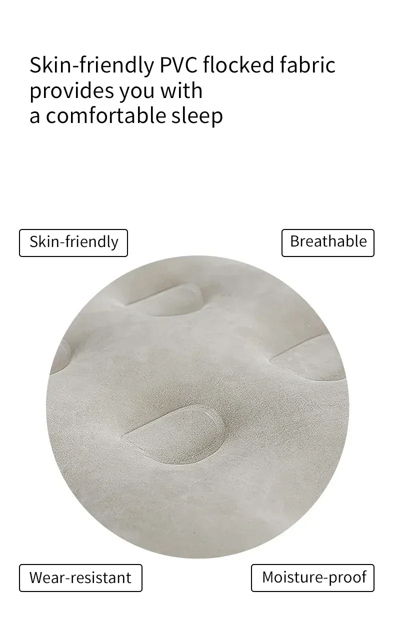 New Air Mattress Built-in Pump Self-inflating Mat Cushion Outdoor Tent Inflatable Bed Double Sleeping Pad for Camping or Indoor