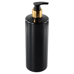 3PCS 500ml Black Non-toxic PET Empty Pump Bottles Bathroom Refillable Shampoo Lotion Bottles With Pump Dispensers Large Capacity