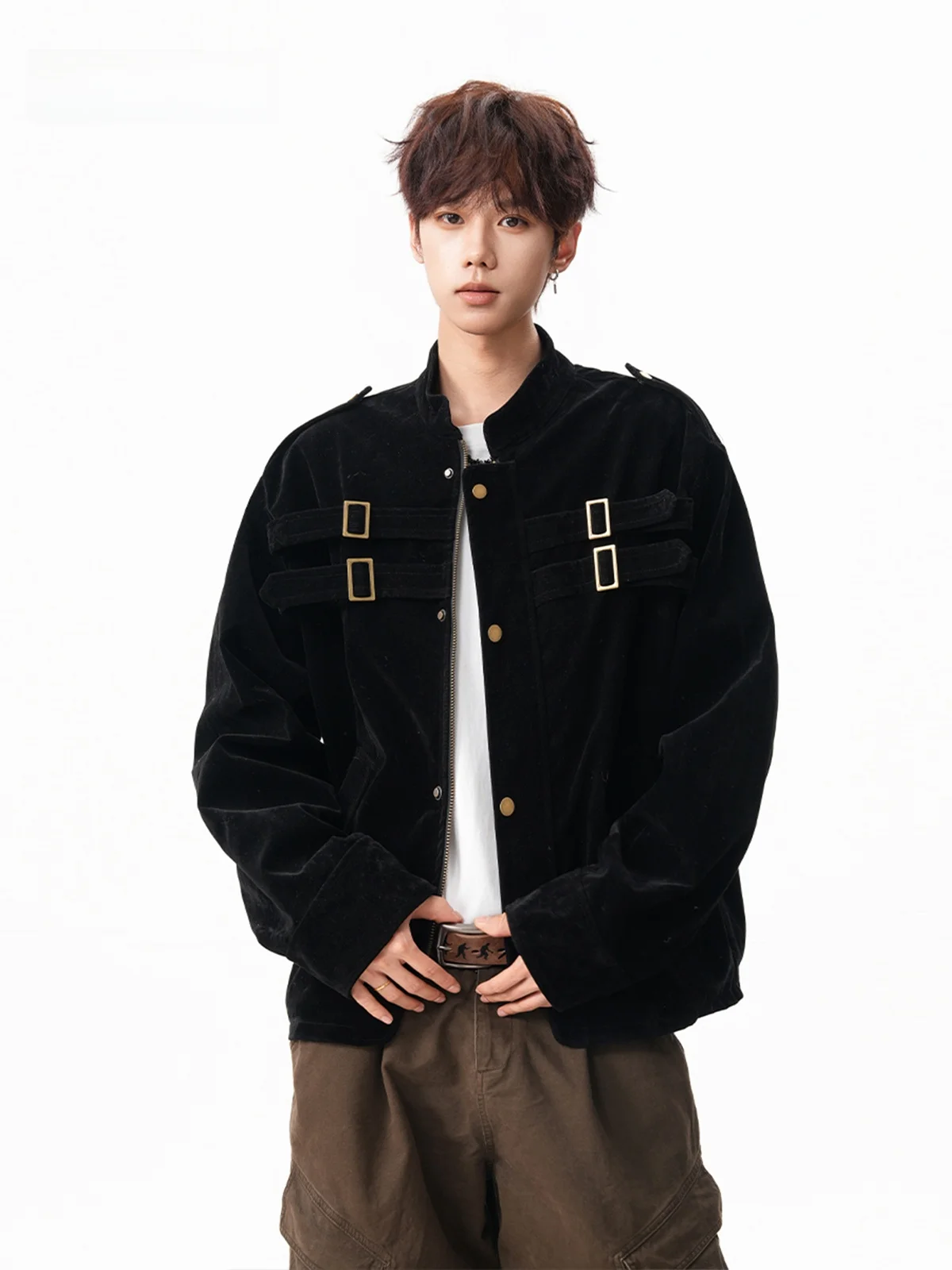 

Мужская повседневная свободная верхняя одежда Cleanfit American Sle ort Suede Jaet на осень, весну и зиму, молодежная мода