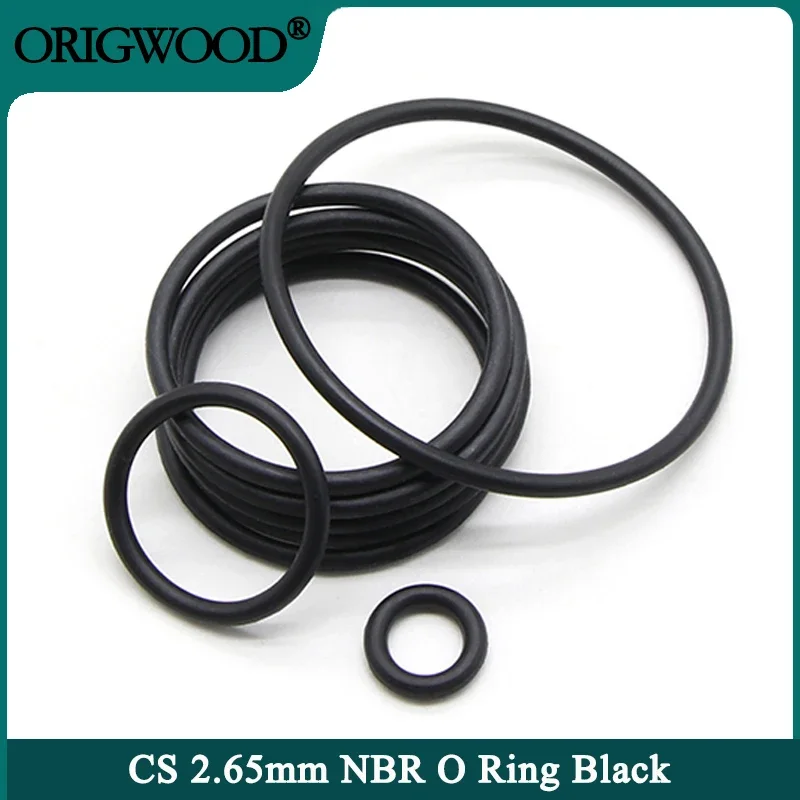 

10pcs NBR O Ring Nitrile Rubber Gasket Thickness CS 2.65mm ID 5~150mmRound O Type Corrosion Oil Resist Sealing Washer