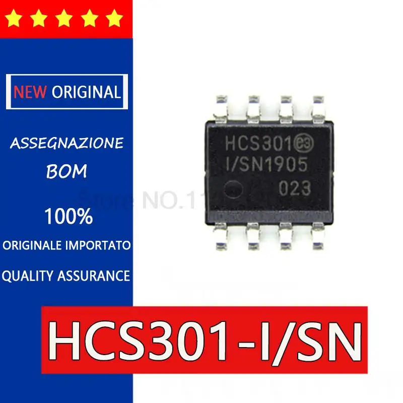 New and original HCS301-I/SN Embedded coding remote control IC SOP8 Embedded code control chip IC SMD SOP8, solution of multiple