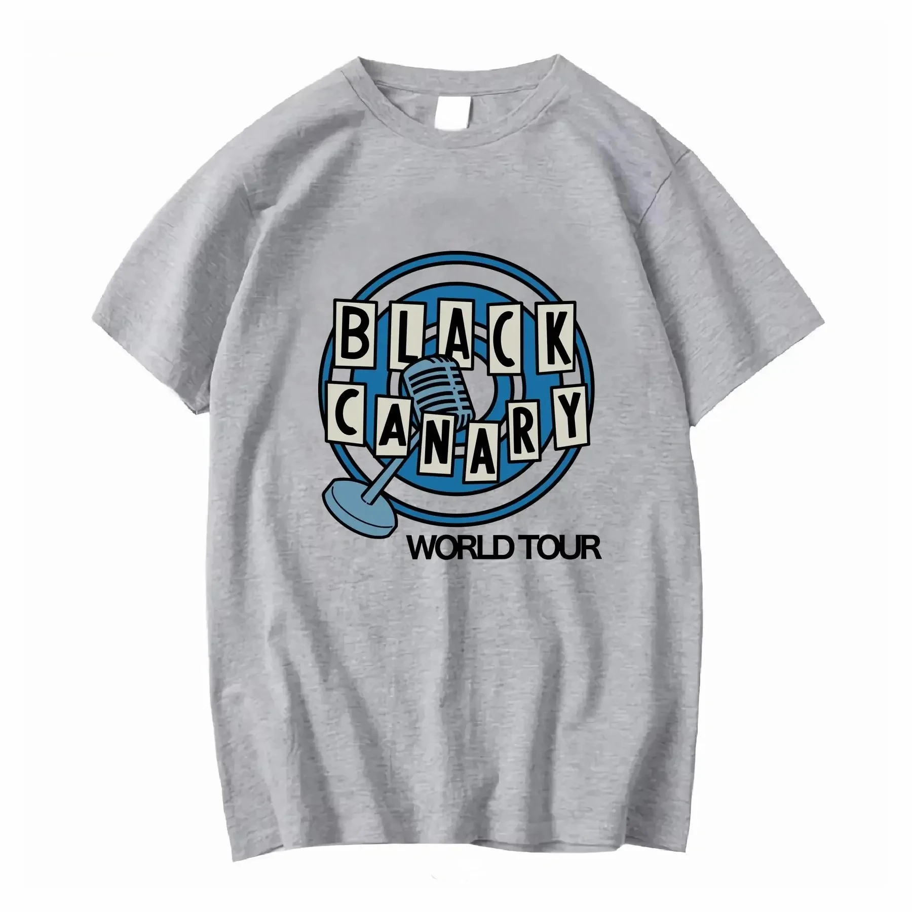 Cute letter Black Canary print pattern T-shirt for summer casual fashion round neck short sleeved women's T-shirt