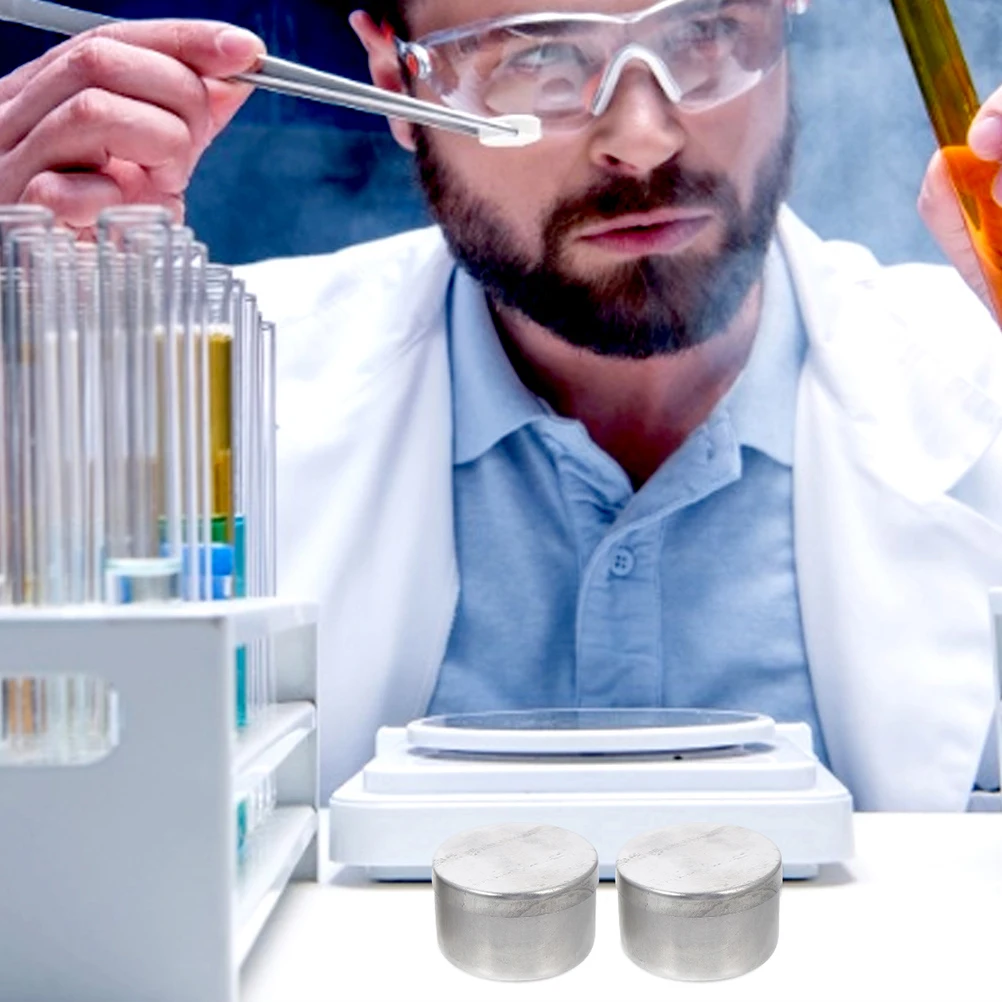 

2pcs Aluminum Weighing Boxes Durable Polished Surface Soil Storage Containers Sample Jars With Lids For Lab Soil Sampling Metal