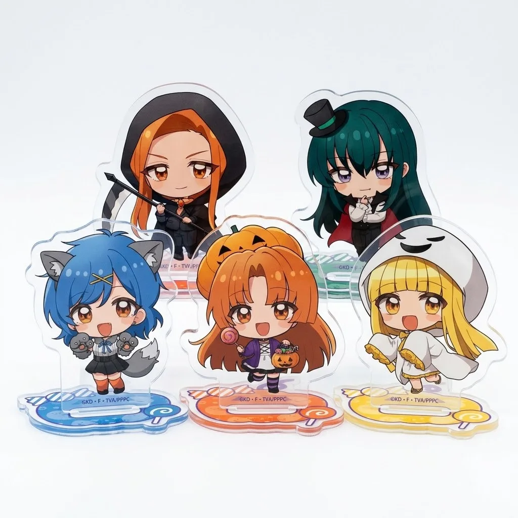 10cm Anime Cute Mermaid Melody Keychain Acrylic Stand Cosplay Characters Ornament Accessories Christmas Collection Gift