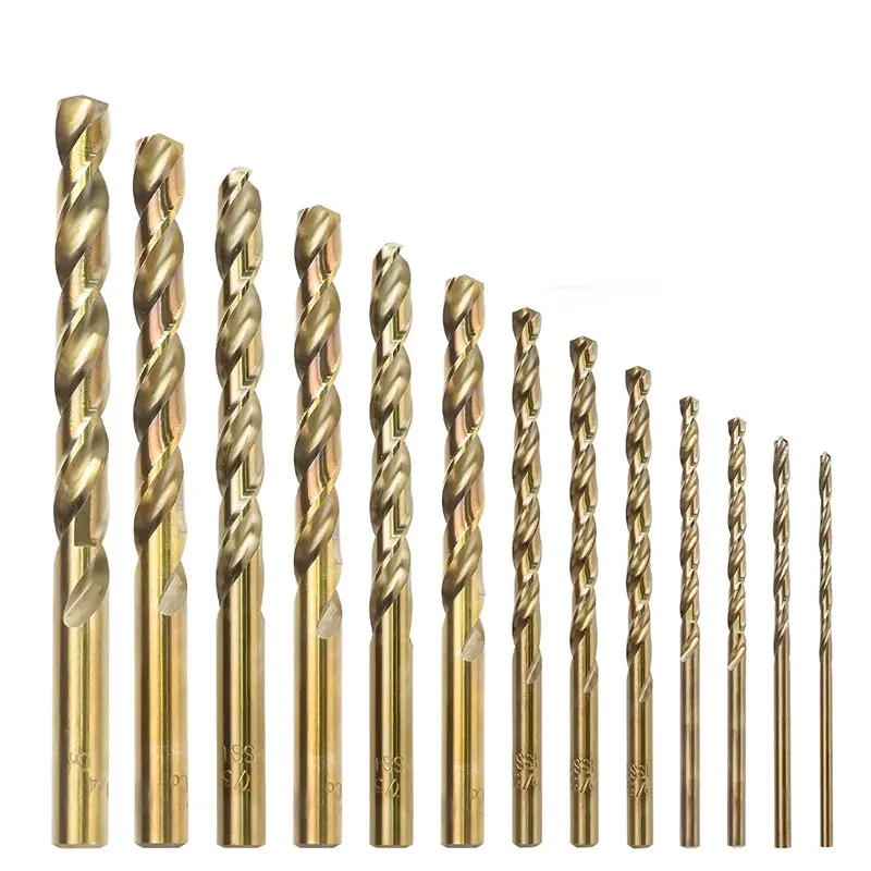 

M35 Cobalt Steel Twist Drill Bit Set 10pcs 19PCS 5PCS Length Straight Shank For Drilling in Stainless Steel and Iron Twist Drill