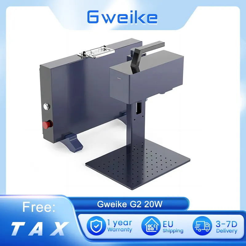 Gweike G2 20W Laser Engraver Electric Lift Edition, Max 15000mm/s Engraving Speed, 0.001mm Accuracy, HD 8K Resolution, 150x150mm