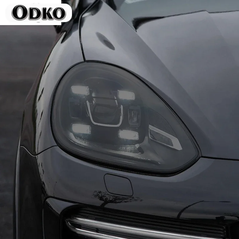 

For Porsche Cayenne 958 2011-Present GTS Turbo Car Headlight Protective Film Taillight Smoked Black Tint Wrap Vinyl TPU Sticker