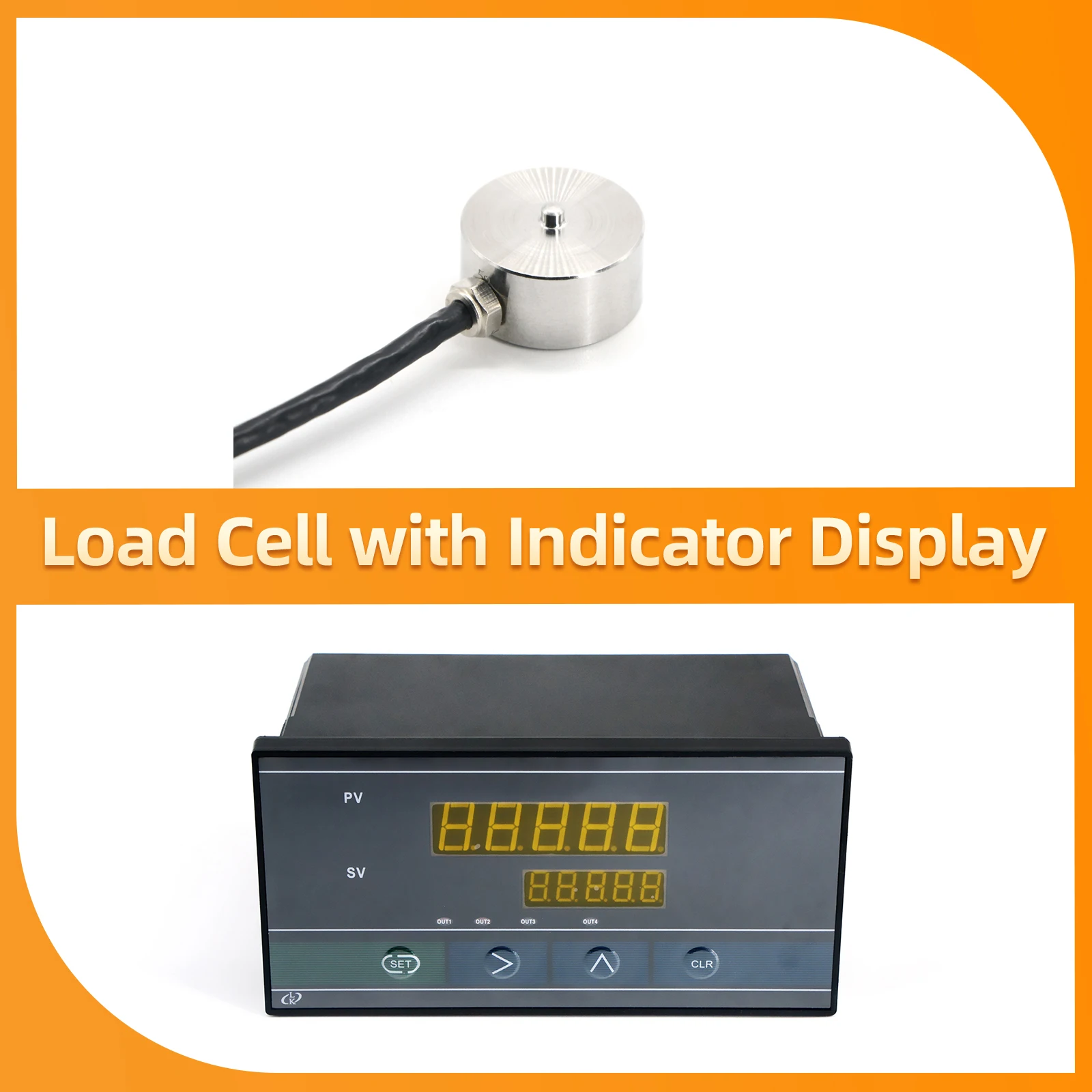 

Micro Load Cell Sensor with Indicator Display,Test the Pressure Tension Gravity Sensor 5KG 10KG 20KG 30KG 50KG 100KG 200KG 300KG