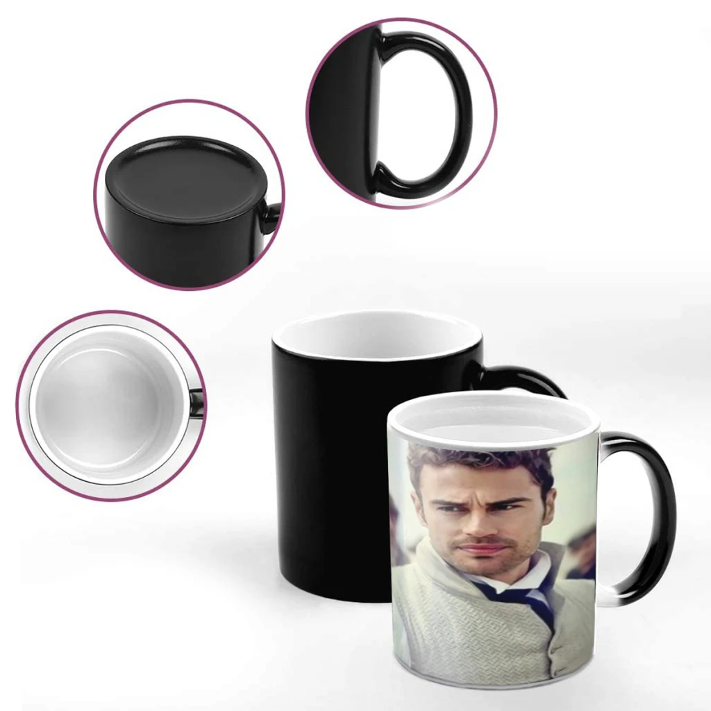 Theo James Coffee Mugs And Mug Creative Color Change Tea Cup Ceramic Milk Cups Novelty Gifts